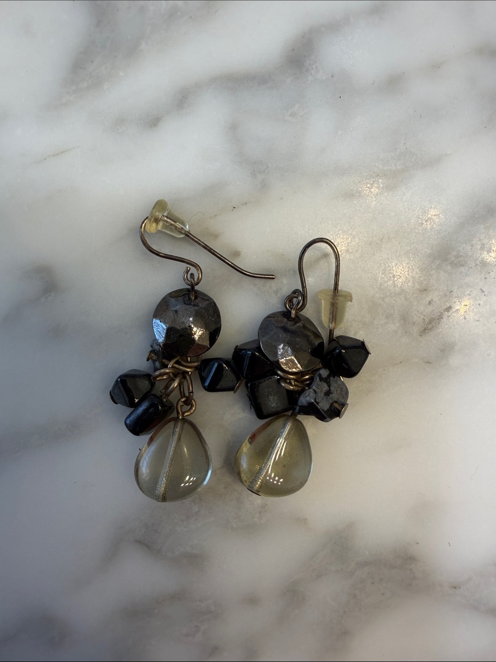 Women’s Dangly Silver/Gray Dangle Earrings